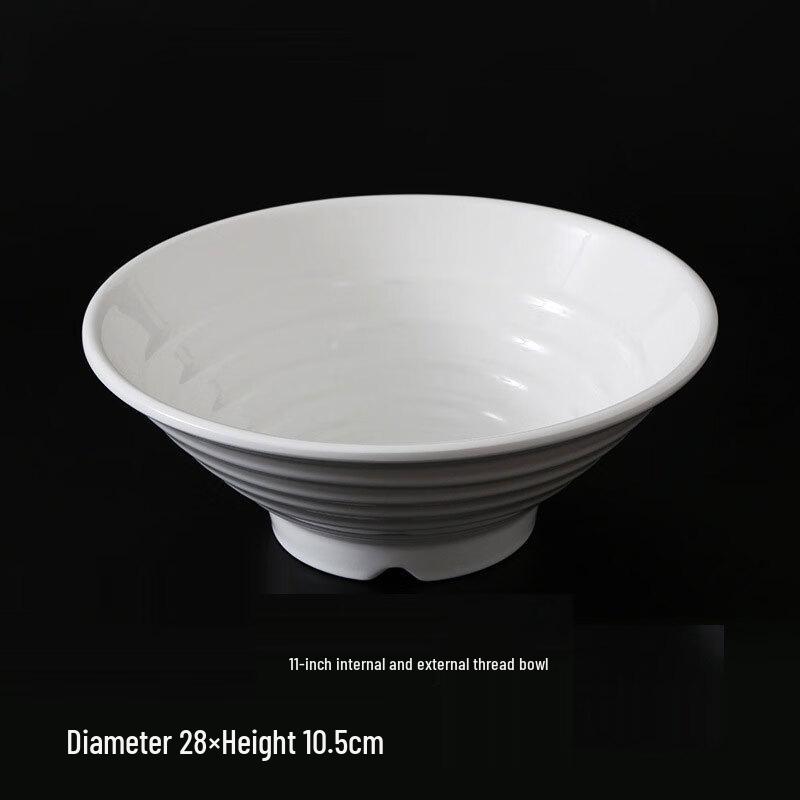 Korean Style 11-inch Melamine Noodle Bowls (5-Pack)