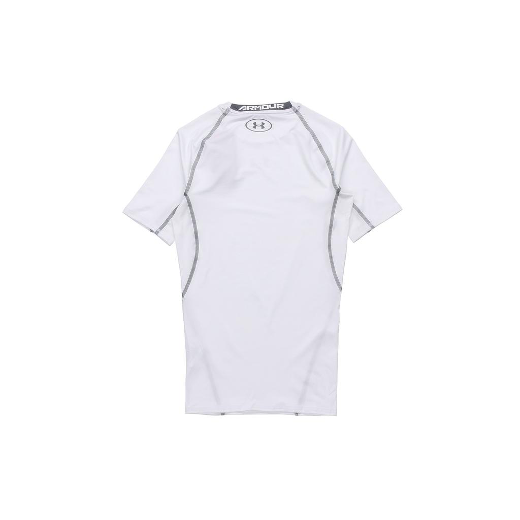 Men's Under Armour Training Sports Tight Short Sleeve Tops White 1257468-100