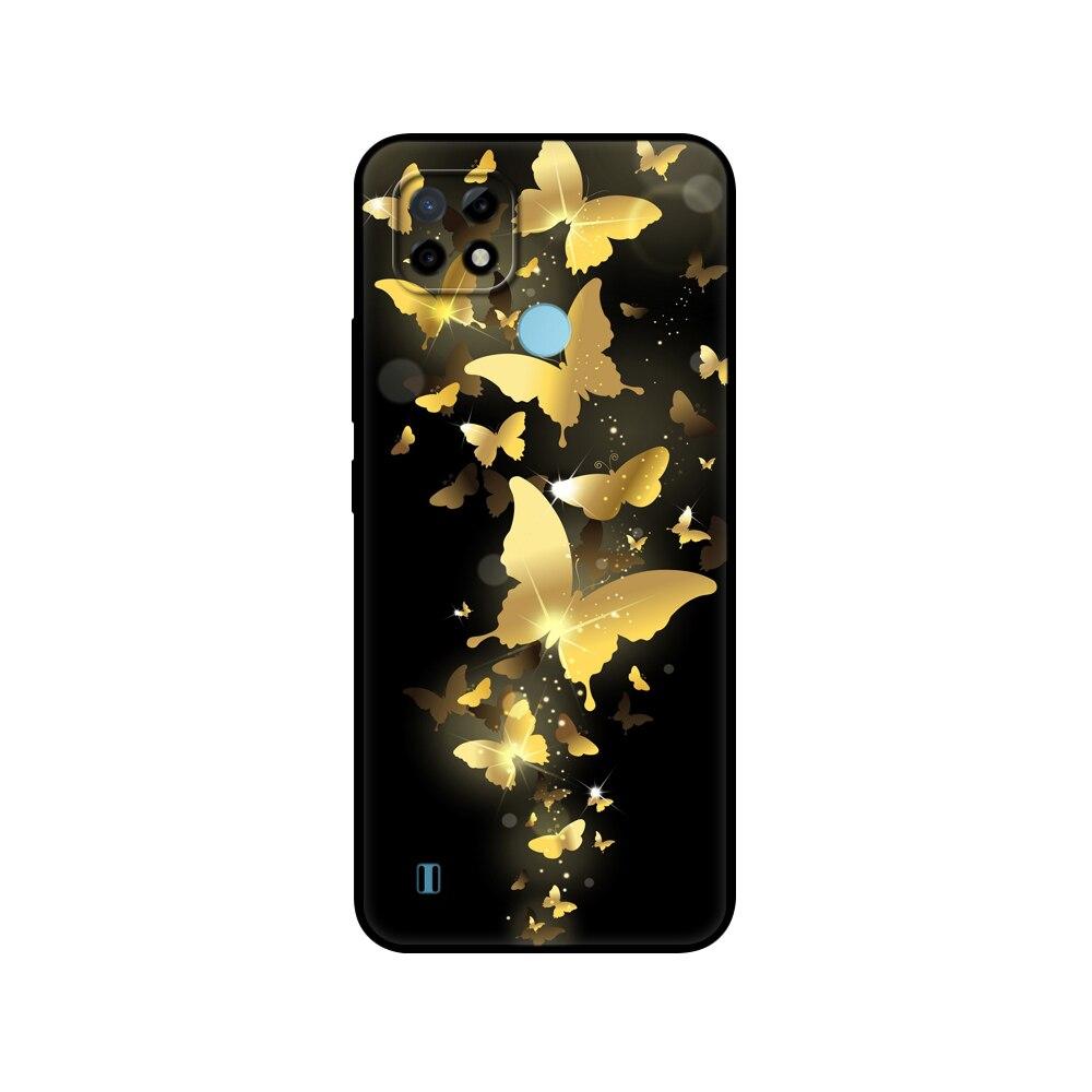 For Realme C21 Case Silicon Back For OPPO RealmeC21 C 21 Phone Covers 6.5" Funda RMX3201 Bumper Capa Etui Soft Black Tpu Case