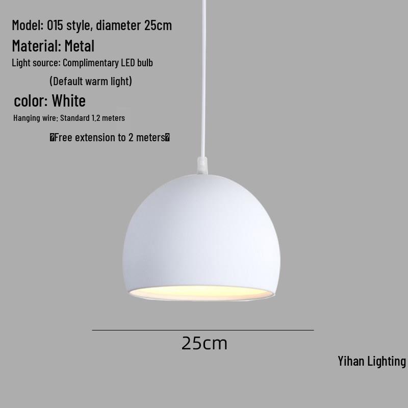 Modern Nordic Single-Head Pendant Light for Hotels, Bars, and Restaurants - Industrial Retro Style Lampshade.