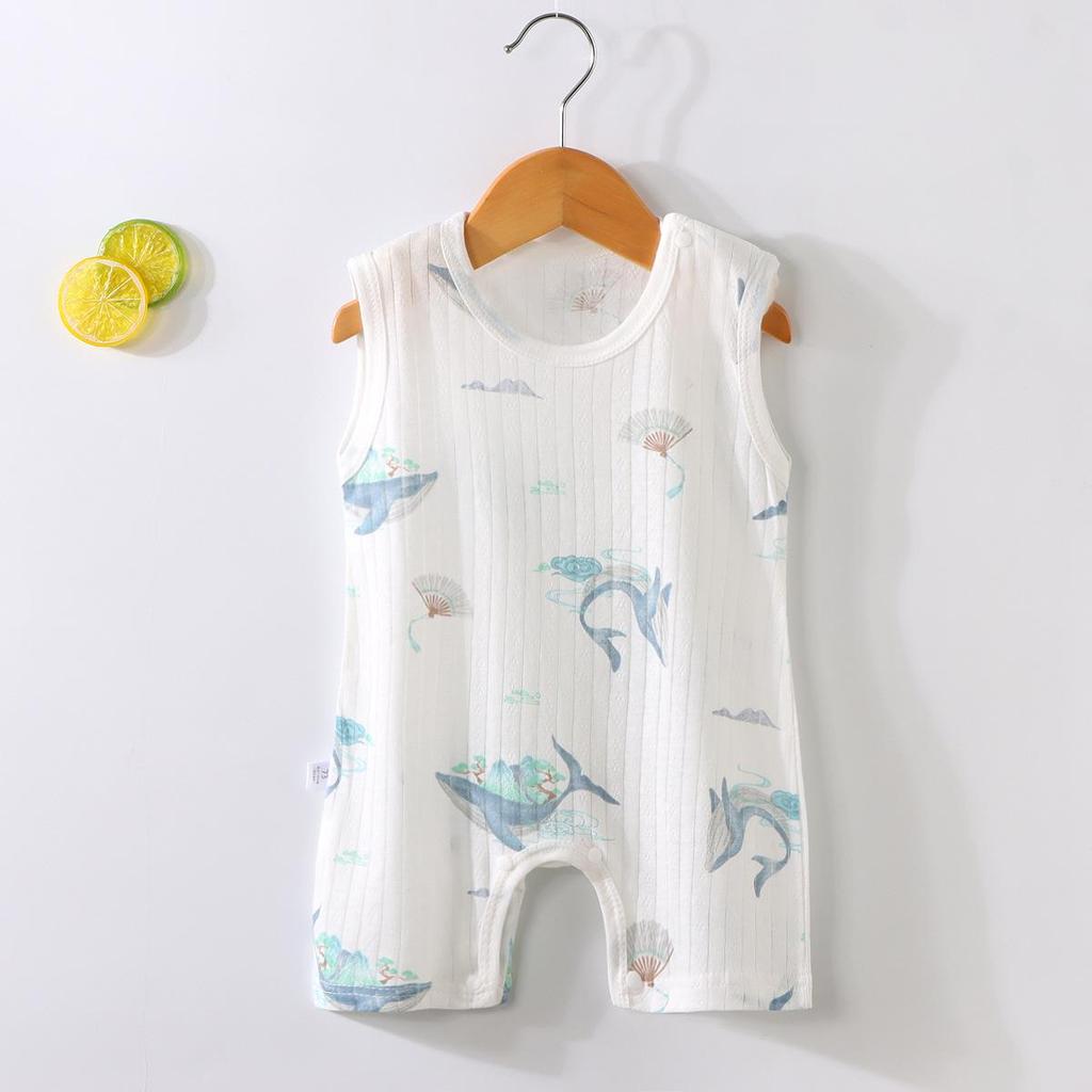 Zomer Romper Baby Koreaanse Stijl - Mouwloos Cartoon Katoenen Bodysuit