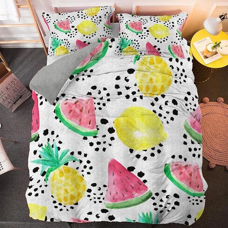 Cartoon Duvet Cover Set King Size Microfiber Cute Color Avatar Print Bedding Set For Kids Teens Soft Kawaii Style Quilt Cover