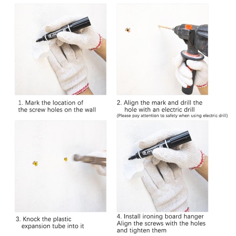 Ironing Board Wall Mount Hanger/ Ironing Board Holder Storage Organizer/ Sturdy Easy Installation/ Ironing Board Hook