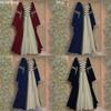 Mittelalterliches Burgfräulein Damen Überkleid Viktorianisches Kleid Kostüm in Weinrot