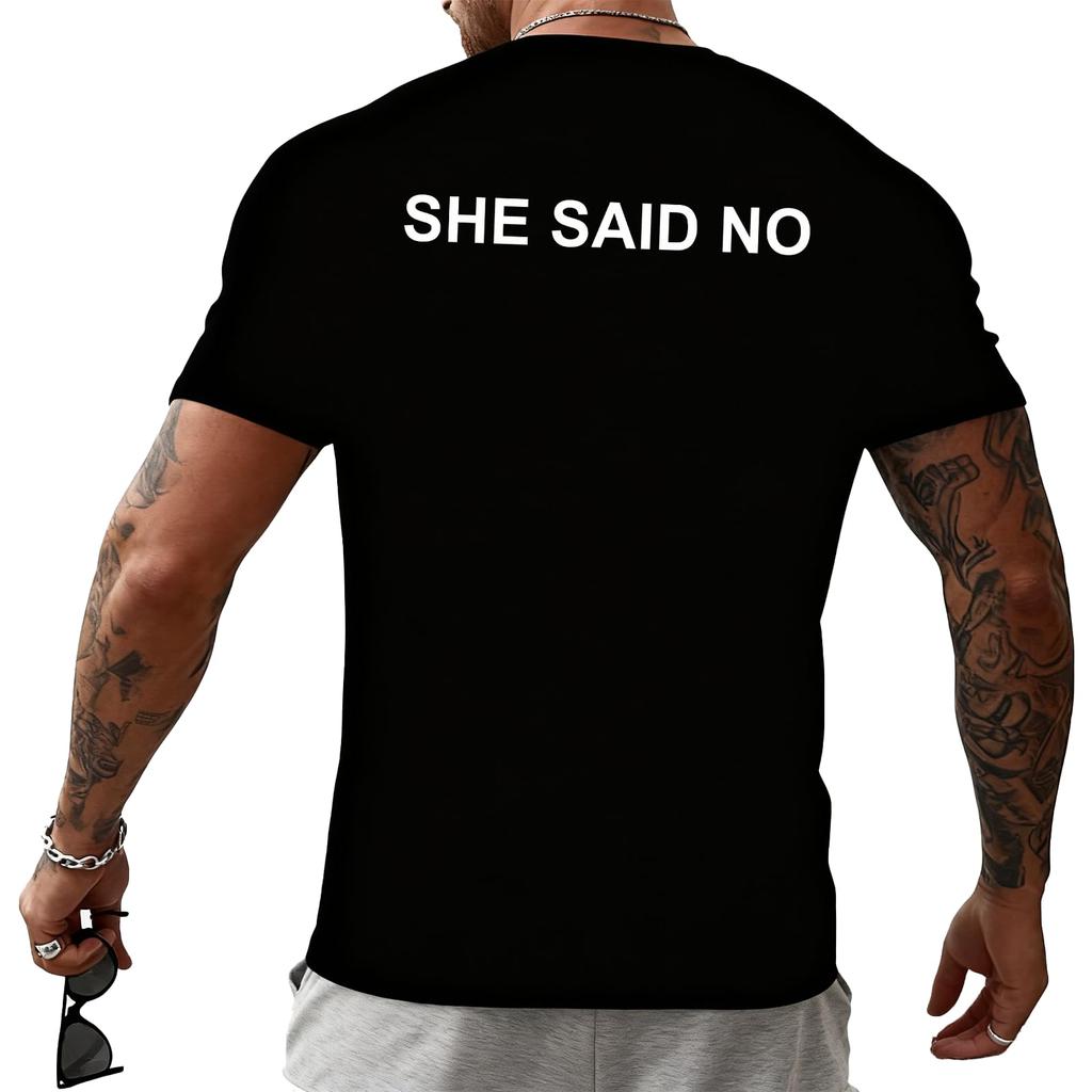 Let Me Ask My Wife, She Said No T-Shirt Funny Saying Shirt Gift for Husband Unisex Casual Short Sleeve Graphic Tee Tops