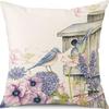 Plant and Flower Hydrangea Printed Linen Pillowcase Home Sofa Living Room Bedroom Pillowcase