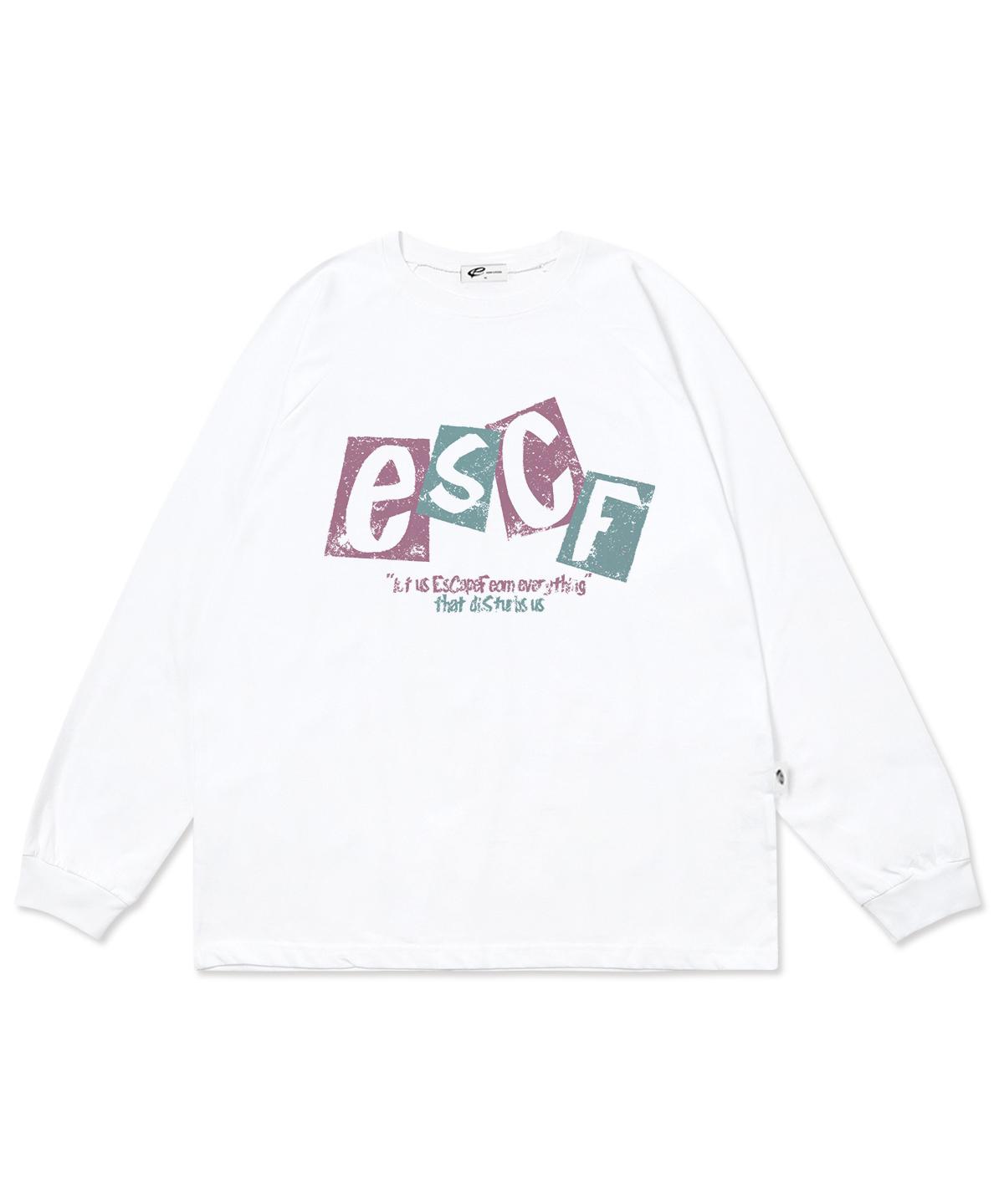Escape From Square Vintage Logo Print Long Sleeve White M