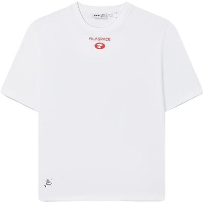 Fw23 Simple Casual Loose Knit Cotton Crew Neck Short Sleeve T-Shirt Men Tops Standard-White F11M339115F-WT