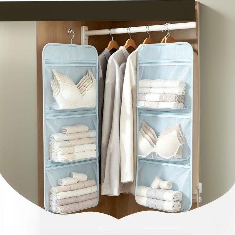 Hanging Closet Organizer Multi Functional Breathable Mesh Pockets Large Capacity for Bras Socks Jewelry Small Accessories