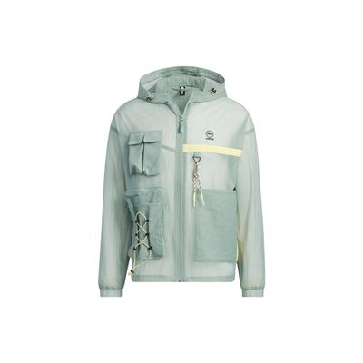 Giacca a vento Neo City Escape con tasche patchwork e maniche lunghe Giacca da uomo Grigio Argento Verde IA6861
