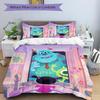 3pcs set Monsters University1pc of quilt cover+2pcs of pillowcase, no core, print bedding, All Seasons Bedroom Setting056