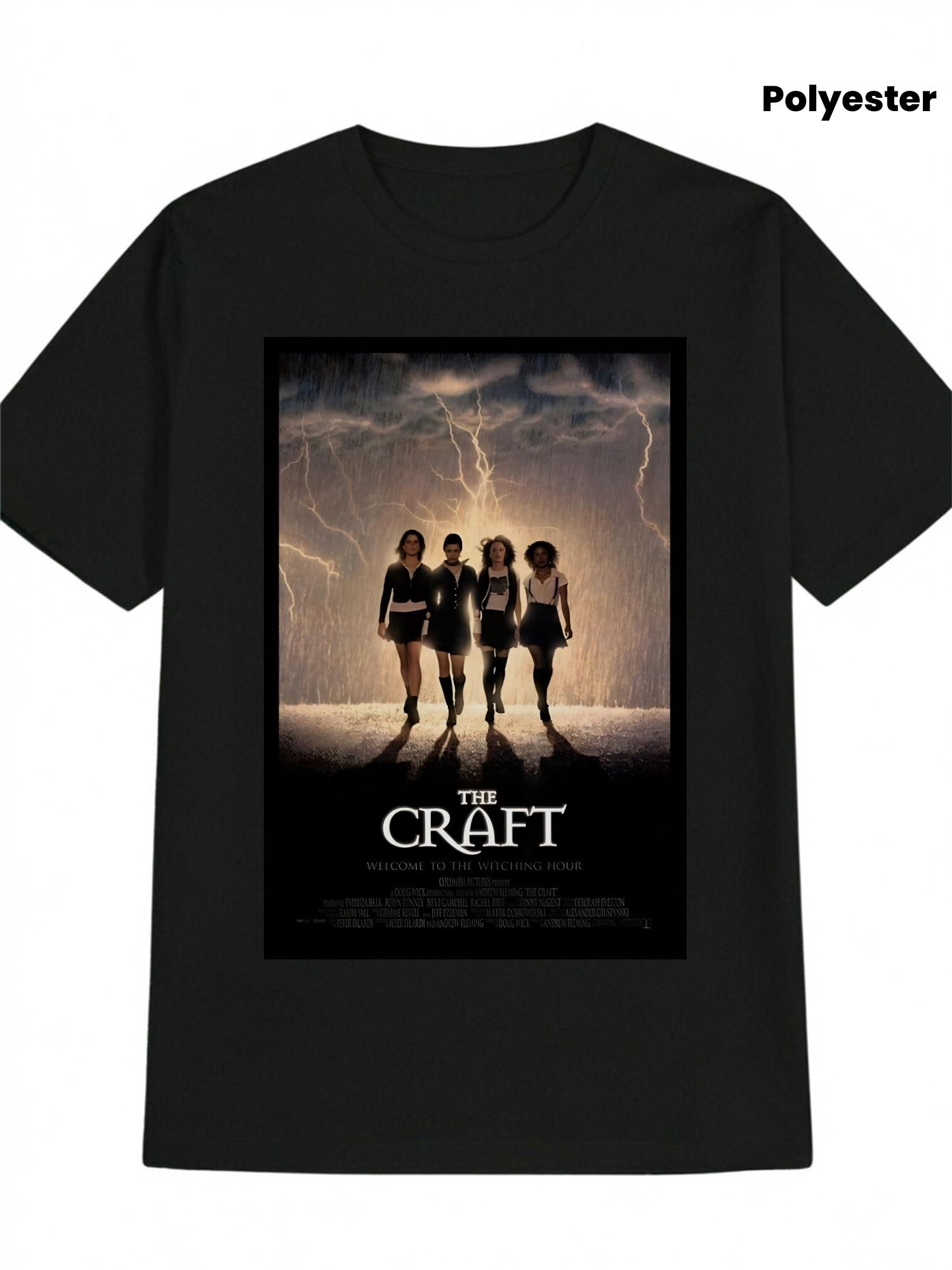 [Graphic Tee] Black Summer Essential Casual Crew Neck T-shirt |  The Craft  Movie Print Graphic Tee S