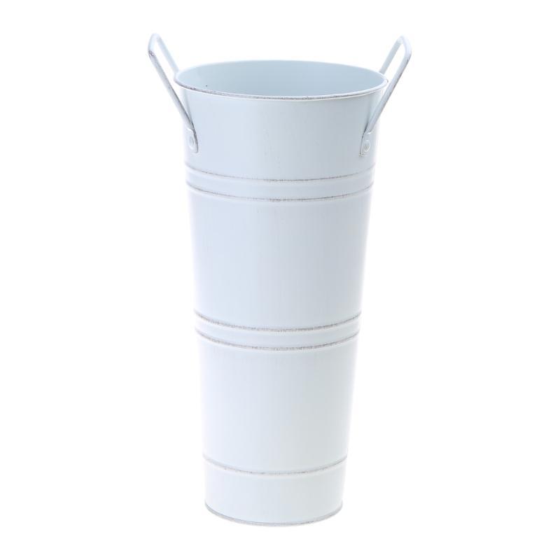 652F Modern Bucket Flower Stand Home Storage Rack Metal Creative Flower Bucket белый