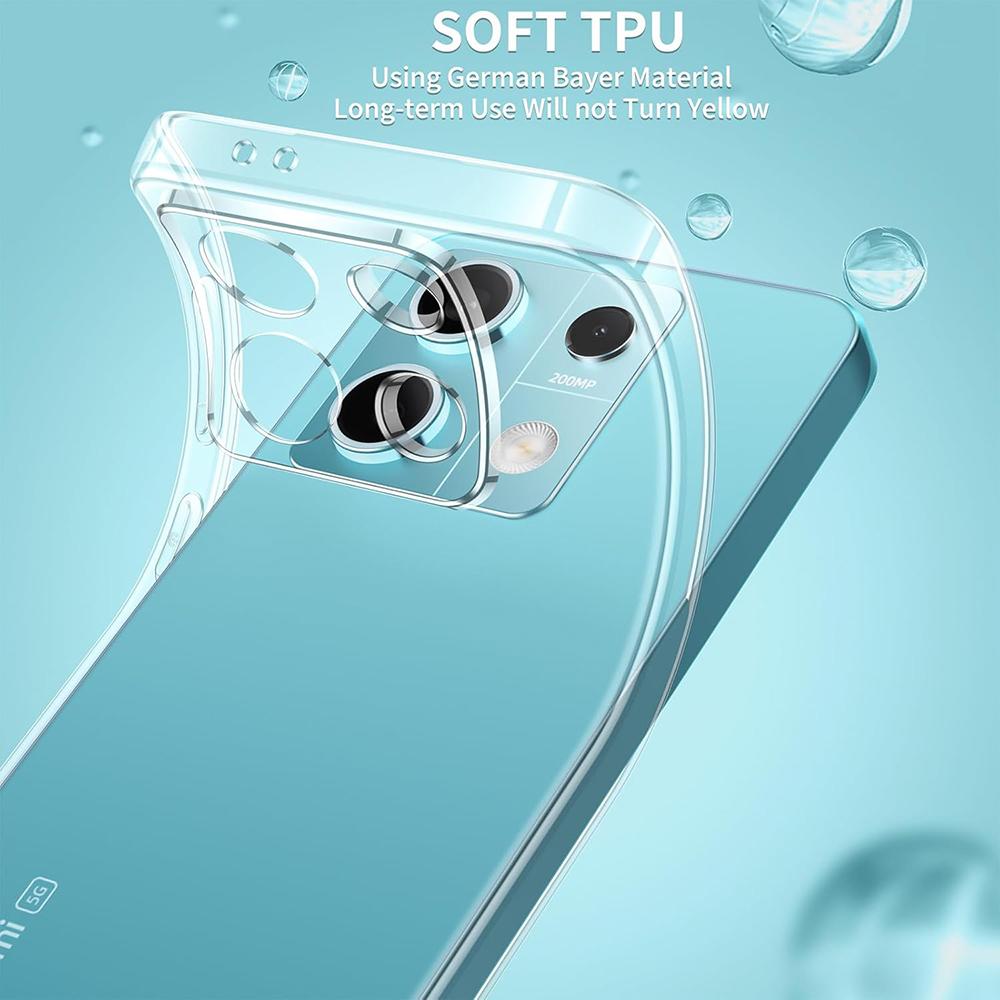 Transparente Silikon Weichhülle Für Xiaomi POCO X7 X6 X5 X4 X3 F6 F5 Pro F4 F3 5G Klar Ultra Dünne Hülle Stoßfeste Schale Coque