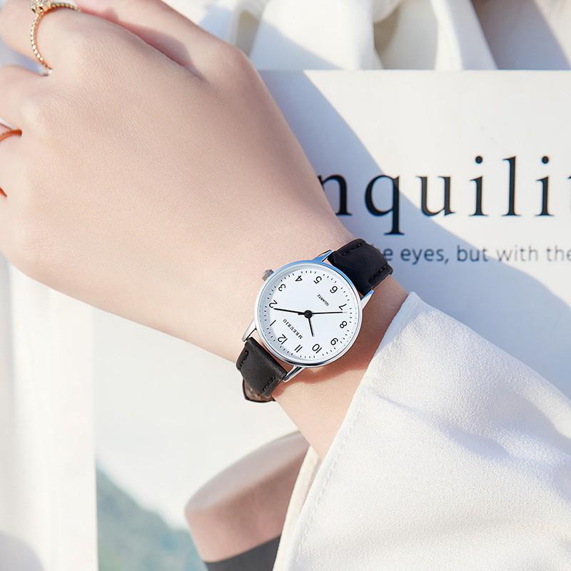 Digital Exam-Specific Leather Strap Watch Set: Men's and Women's Pair