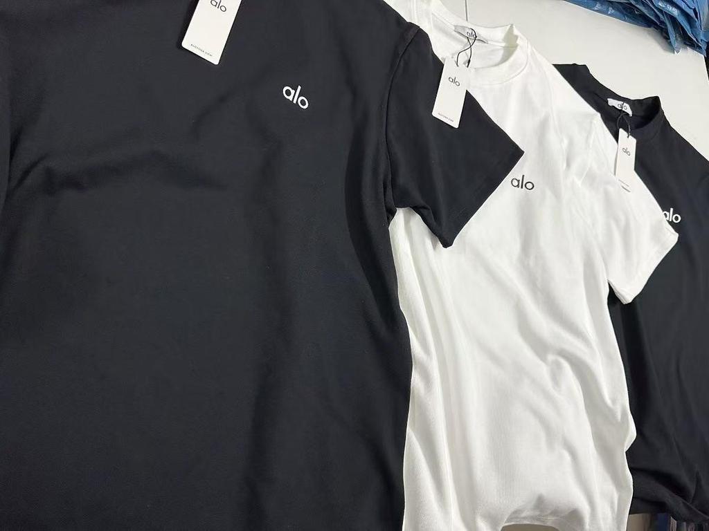 Camiseta Unisex ALO 25SS con Logo Bordado de Alta Calidad - Corte Holgado, Manga Corta, Alto Gramaje