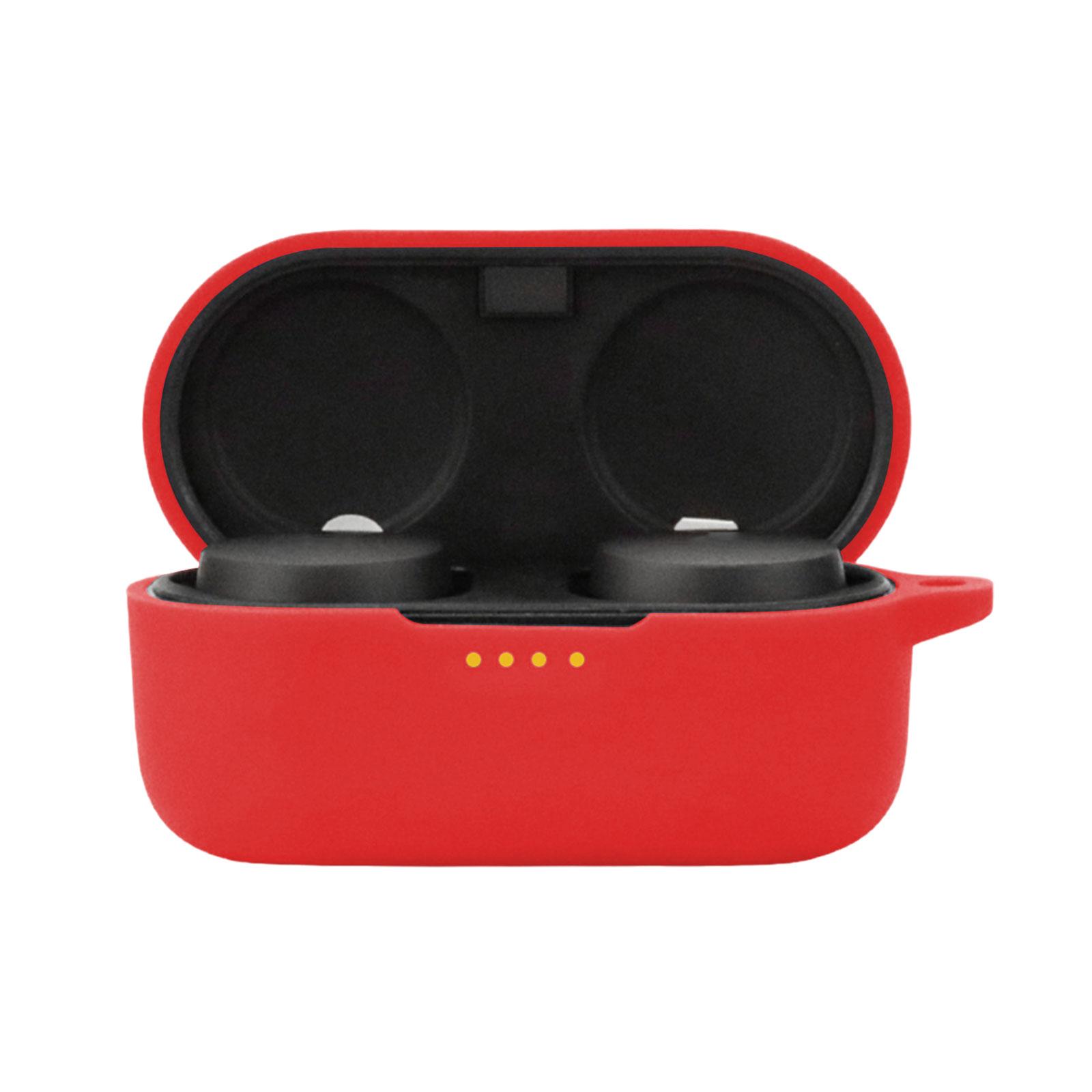 

Защитный чехол для переноски, противоударный для наушников Denon PerL, пылезащитный силиконовый корпус, моющийся чехол для зарядного устройства красный