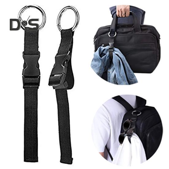 1/2 Peças Cinta de Bagagem Ajustável Porta-Casaco Suporte Pesado Mala Bagagem Conector Cinta Viagem Transporte Cinta com Ganchos de Anel Fivela Viagem