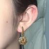 Pearls and Zircon Hoop Earrings for Women Fashionable Drop Ear Rings Rhinestones Ear Pendants Elegant Evening Jewelry