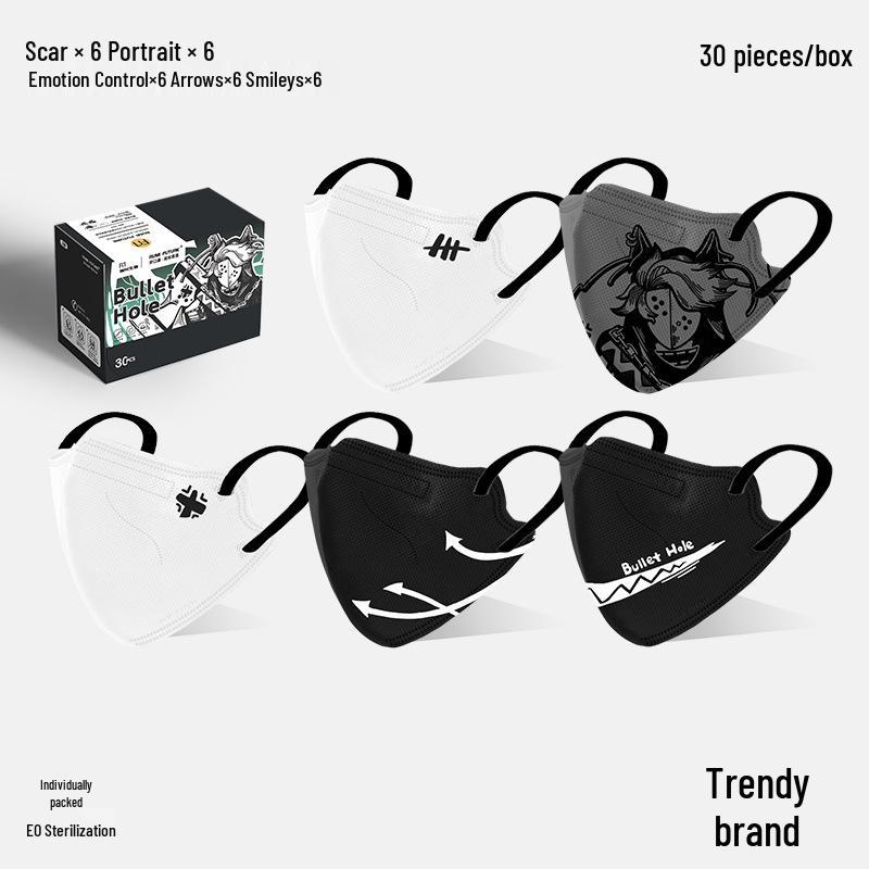 3D Adult Stereo Mask - CodeX Series, Disposable, Breathable, Comfortable, Individually Packaged