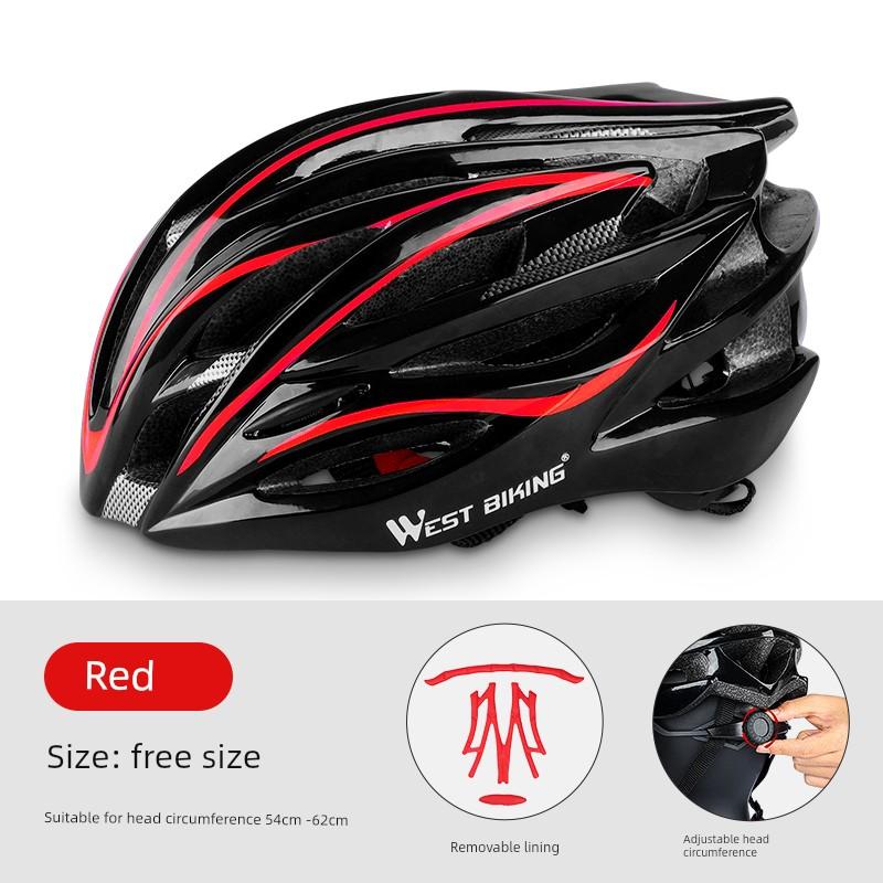 West Rider Bicycle Breaking Wind Helmet Integrated Molding Mountain Highway Vehicle Safety Helmet Ventilation Cap Cycling Fixture