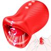 Vibrator Adult Sex Toys for Women - 4 In 1 Tongue Licking Vibrator Rose Sex Toys with 8 Licking Clitoral & 10 Vibration Mode, Sucking Anal Clit