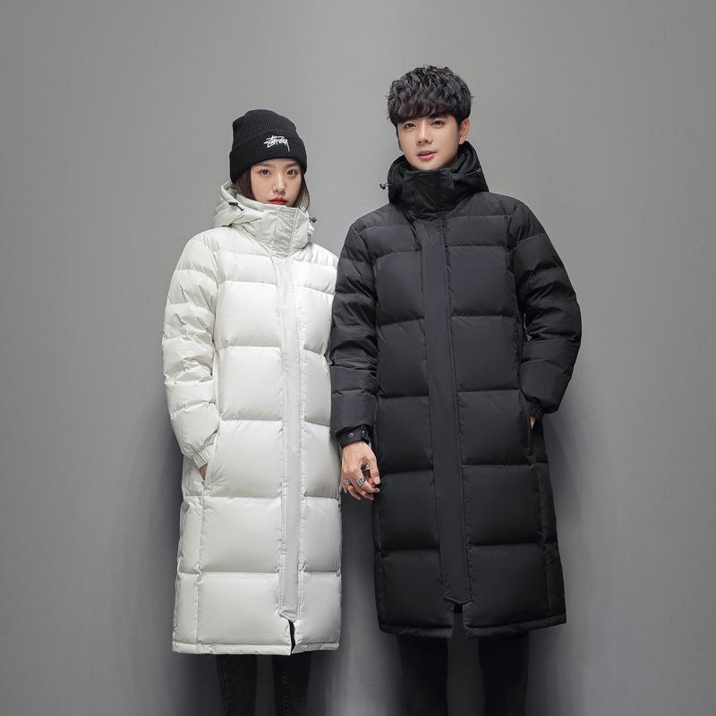 

Men s Cold-Proof Thickened Hooded Jacket: Long Style, Unisex, Trendy, Couple s Outfit 4XL
