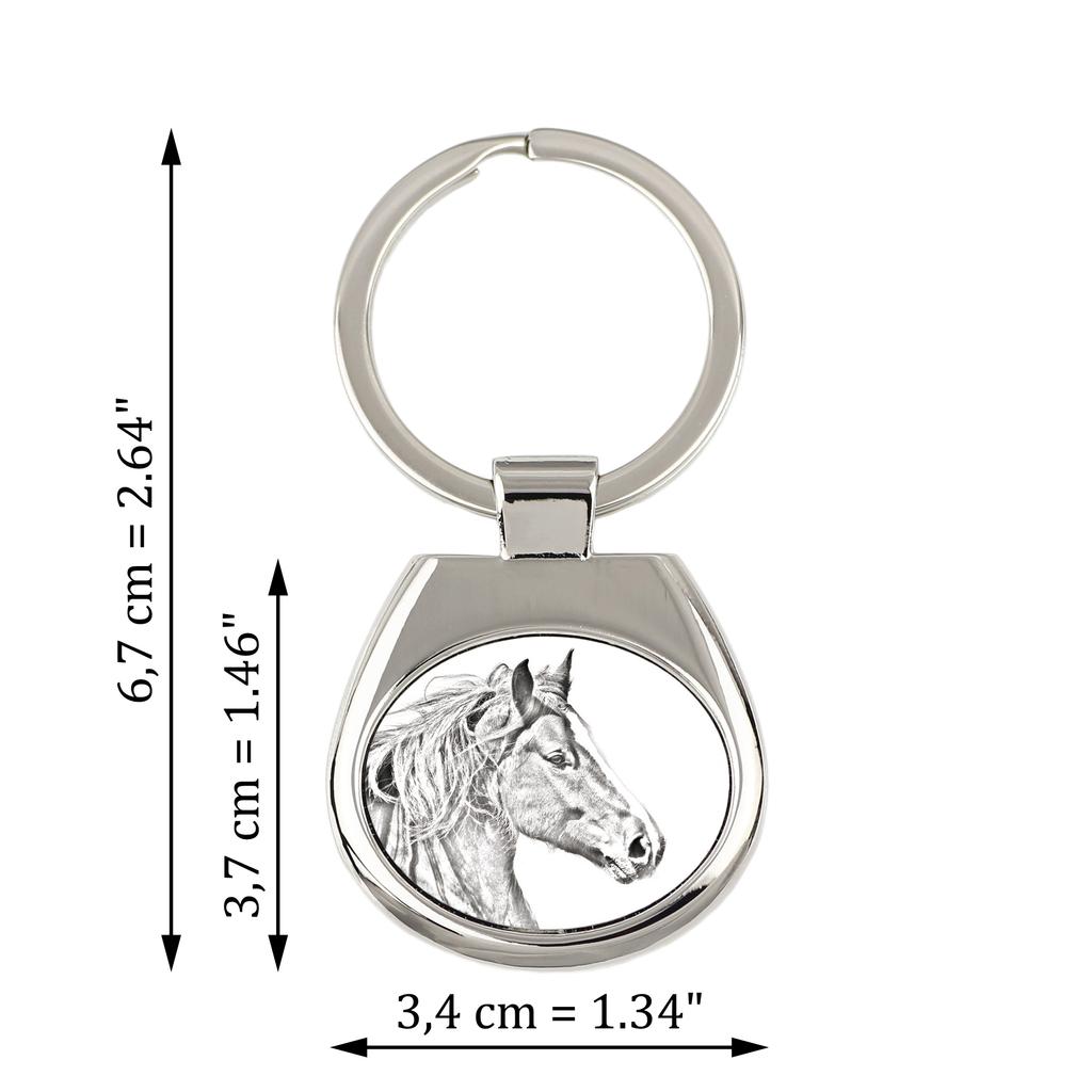 Freiberger - Schlüsselanhänger mit einem Pferd, Schlüsselanhänger mit einem Druck, personalisierter Anhänger von der Marke Art-Dog