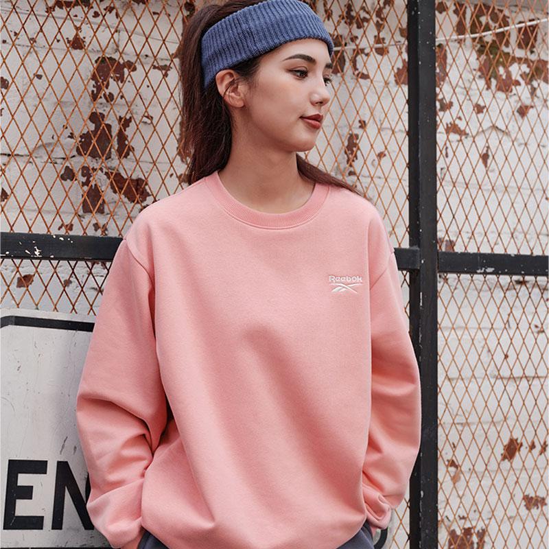 Reebok Sweatshirts Unisex Pink Crew Neck Moderate Regular 23RMF303UGF1