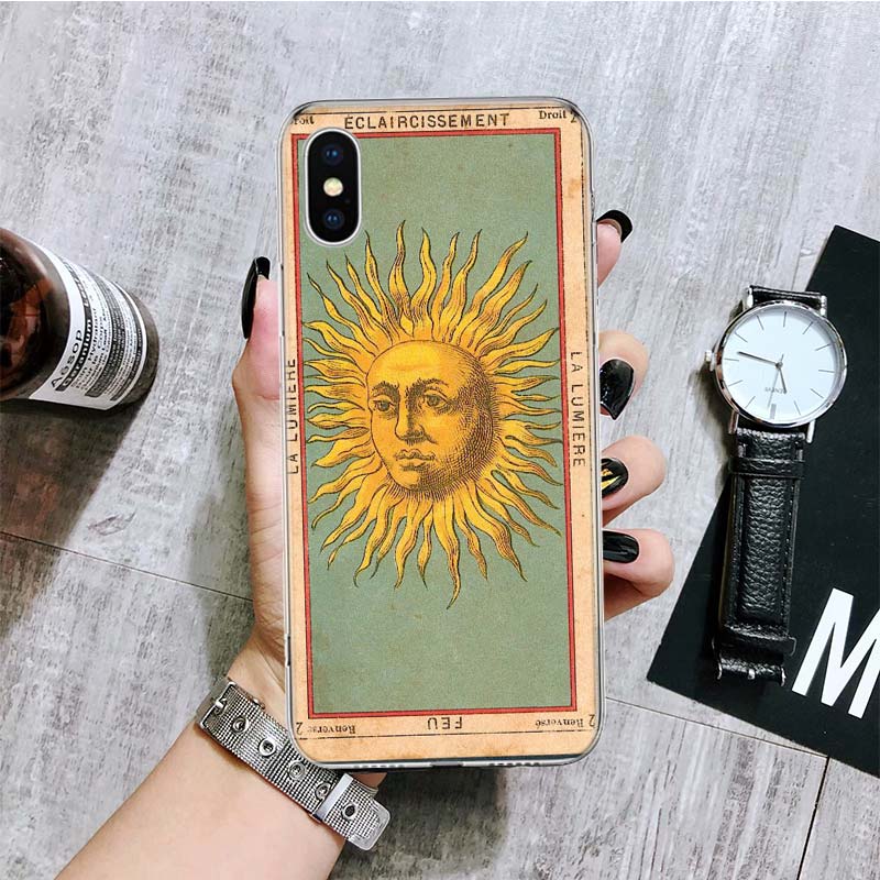 Tarot Cards Reading Art Phone Case For iPhone 11 12 13 14 Pro XS XR X Max 7 8 6 6S Plus Mini + 5 SE Pattern Customized Coque