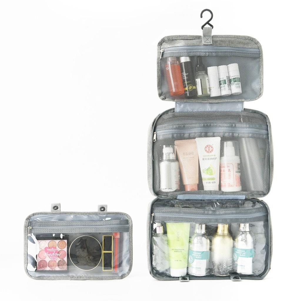 Urban Minimalist Polyester Travel Toiletry Organizer With Multicolor Compartments For Daily Use