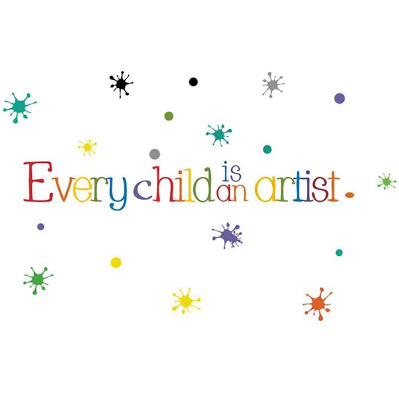 Every Child Is An Artist Wall Sticker English Proverbs Bedroom Art Mural Sticker