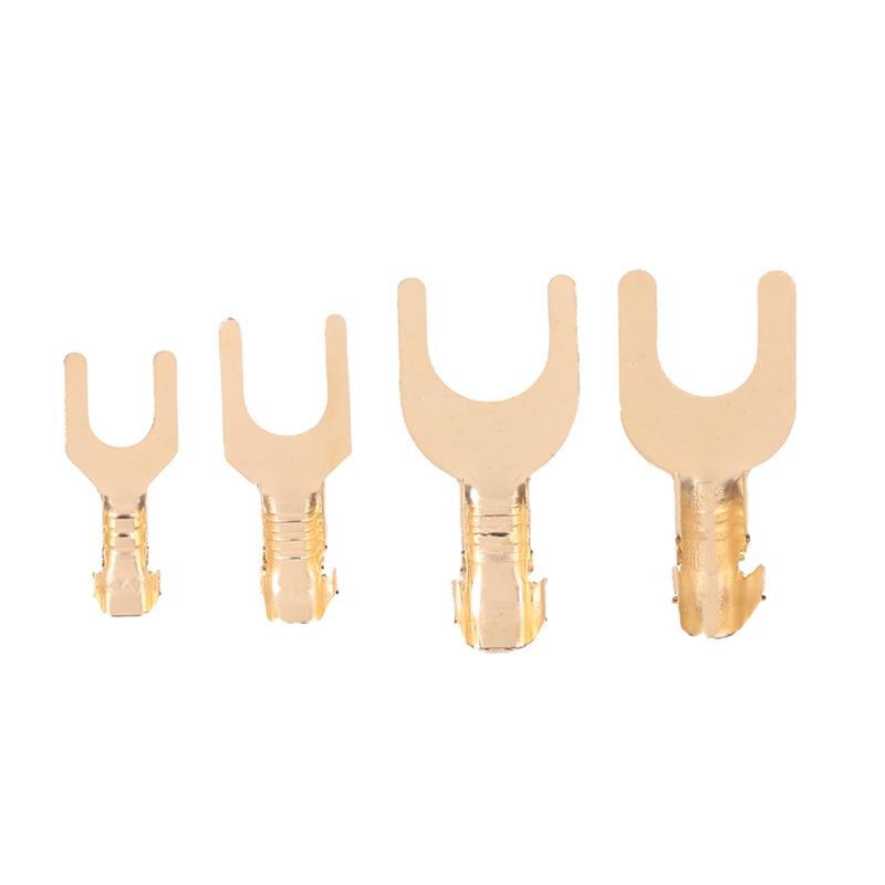 100Pcs/Pack 3.2/4.2/5.2/6.2Mm U-Shaped Brass Cable Grounding Lug Connector
