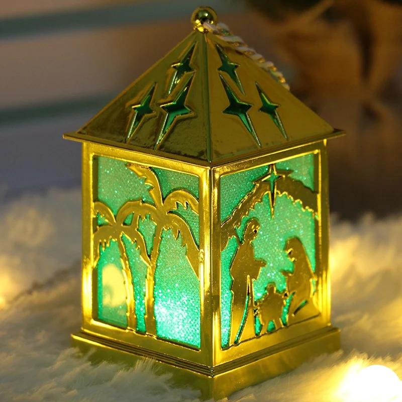 Christmas Simulation Wooden House Lights Christmas Tree Decoration Hut Lights Desktop Ornaments Christmas Tree Ornaments