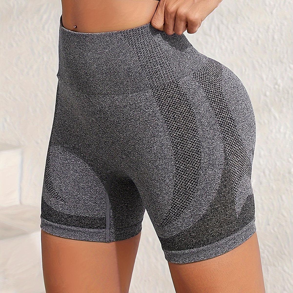 

Бесшовные градиентные шорты для йоги с высокой талией и эффектом пуш-ап для женщин - Быстросохнущие для фитнеса и занятий спортом на открытом воздухе Large