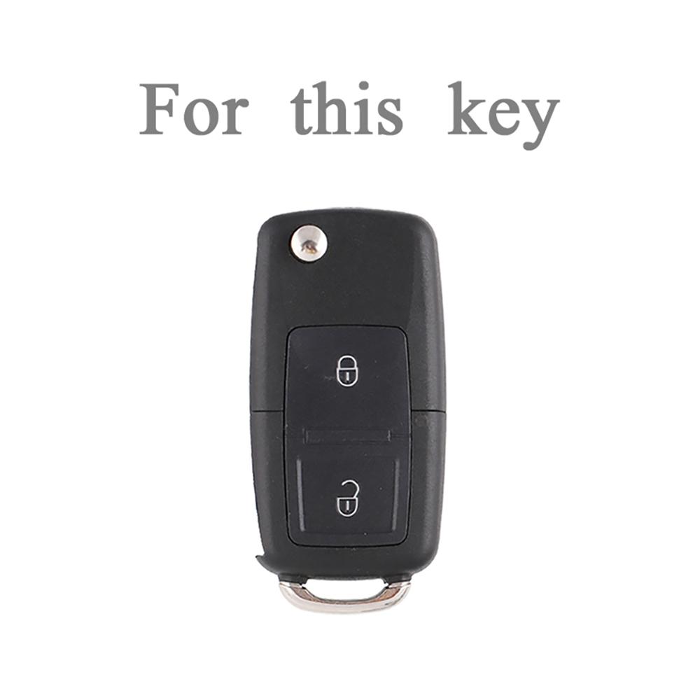 2 Buttons TPU Car Key Case Cover Shell Fob For VW Volkswagen MK4 Bora Golf 4 5 6 Jetta Passat Polo Bora Touran Skoda Seat
