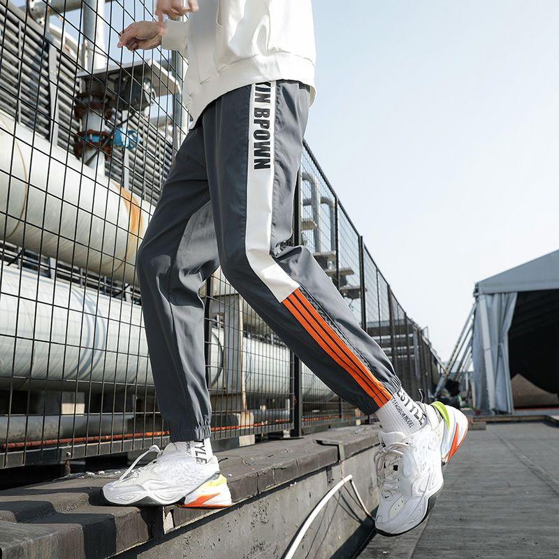 Men  Hip Hop Cargo Pants Harem Pants Color Block Casual Man Sweatpants Streetwear LooseMens Sports Pants