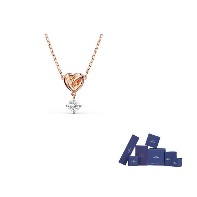 Swarovski Faux Crystal Necklaces Womens F-Original brand box (color random)