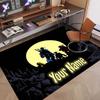 Custom Name Text Crystal Velvet Rug,Teenage Mutant Ninja Turtles Soft Plush Decorative Non Slip Floor Carpet