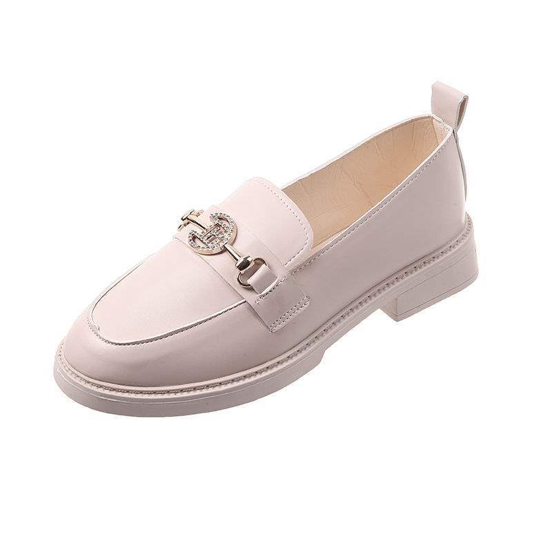 Women's Small Leather Shoes Women's British Style Women's Shoes Small Fragrant Style Soft Sole One Pedal Spring and Autumn Students