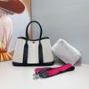 2024 Large Capacity Canvas and Cowhide Tote Bag for Women