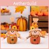 Delightful Fall Season Scarecrow And Mini Pumpkin Doll For Stylish Thanksgiving Home Decor