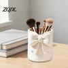 Stationery And Cosmetic Holder Storage Box with Bow Decor, 3D Printed Multifunctional Makeup Organizer, Organized Tool Durable Plastic Case