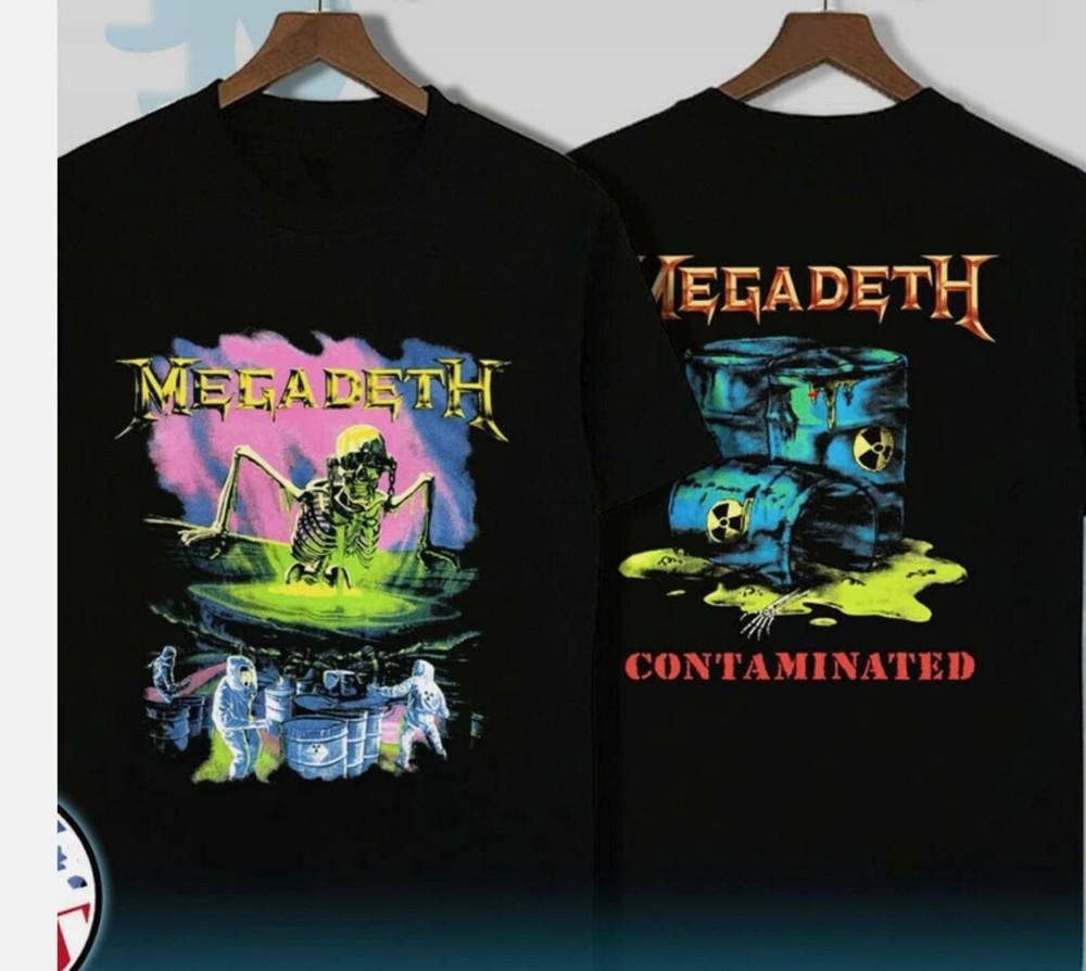 Футболка Megadeth Contaminated Tour 1989 мужская Хлопок Gifl Футболка Унисекс Футболка XXXL