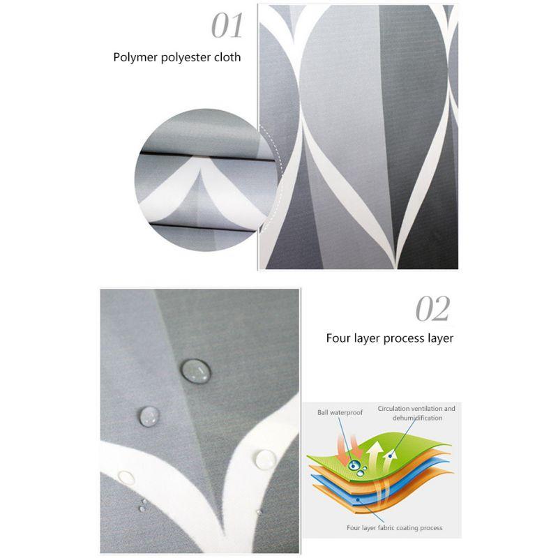 Shower Curtain Thickened Polyester Bath Curtain Bathroom Curtains