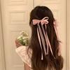 2Pcs Ladies' Hair Clips Set Cute Lace Ballet Style Bow Ribbon Sweet Hair Pin Headwear High Quality Versatile Hair Accessories
