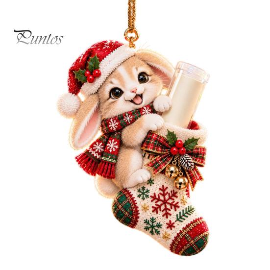 Gift Idea for Grandchildren Christmas Cute Animal Cash Ornament, 2D Flat Squirrel Fox Rabbit Dog Raccoon Teenagers Money Holder Acrylic Xmas