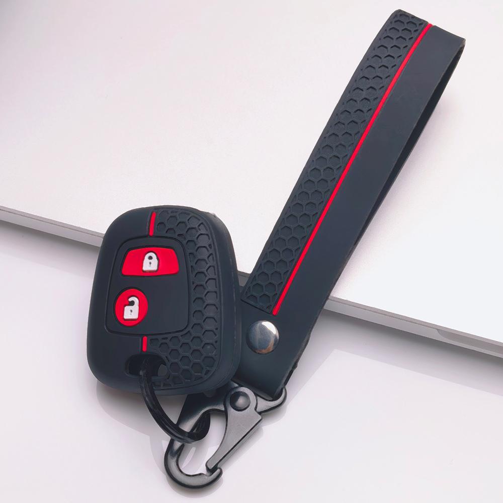 Anti Slip Car Key Protector for Peugeot 107 207 307 407 206 306 406 Citroen C1 C4 C2 C3 with Keychain Anti Scratch Shockproof Key Shell Accessory
