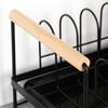 Dish Drainer Plate Stand Lids Metal Black
