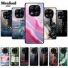 Marmeren Patronen Telefoonhoesje Voor Redmi Note 14 pro 4G Case Bumper Funda voor Xiaomi Redmi NOTE14 pro 4G Global Gehard Glas Cover